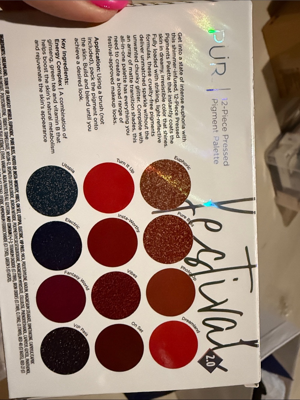 PÜR Festival 12-Piece Eyeshadow Palette — Red, Brown & Deep Jewel Tones